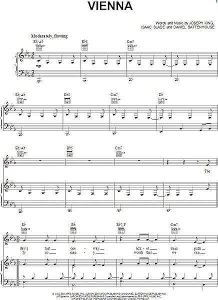 open zoom image for Vienna - Piano/Vocal/Guitar, New, Main
