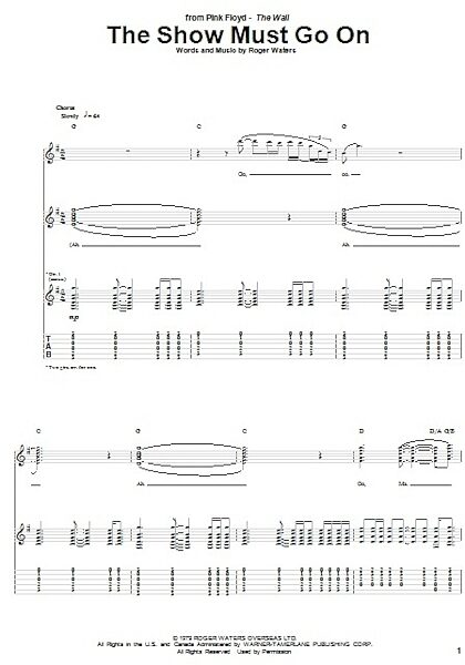 open zoom image for The Show Must Go On - Guitar TAB, New, Main