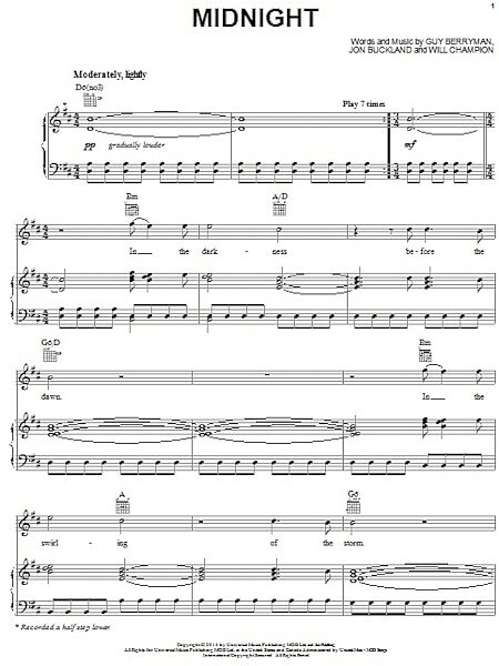 open zoom image for Midnight - Piano/Vocal/Guitar, New, Main
