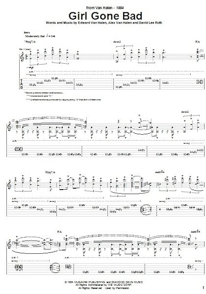 open zoom image for Girl Gone Bad - Guitar TAB, New, Main