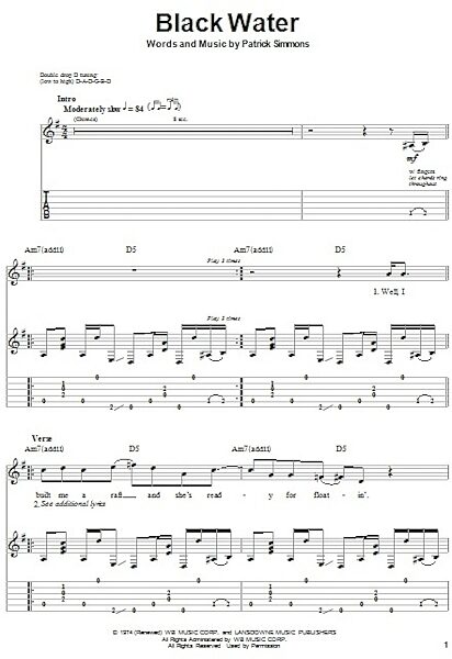 open zoom image for Black Water - Guitar Tab Play-Along, New, Main