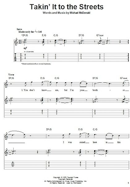 open zoom image for Takin' It To The Streets - Guitar Tab Play-Along, New, Main