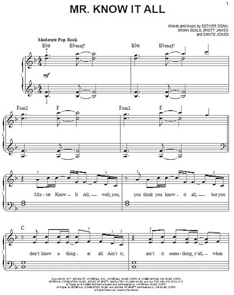 open zoom image for Mr. Know It All - Easy Piano, New, Main