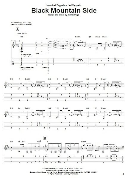 open zoom image for Black Mountain Side - Guitar TAB, New, Main