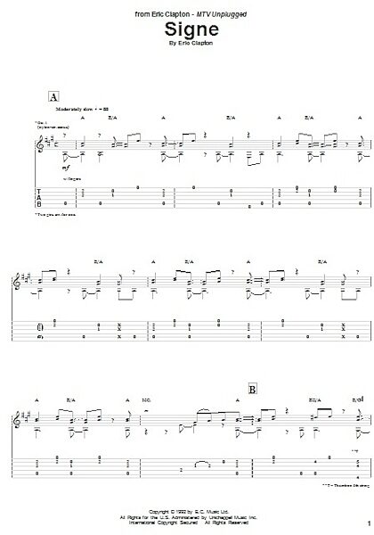 open zoom image for Signe - Guitar TAB, New, Main