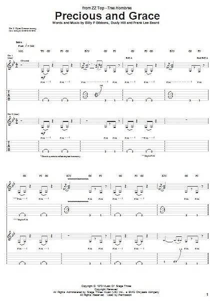 open zoom image for Precious And Grace - Guitar TAB, New, Main
