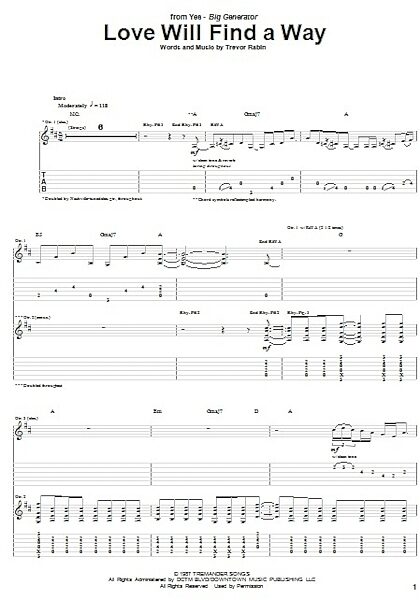open zoom image for Love Will Find A Way - Guitar TAB, New, Main