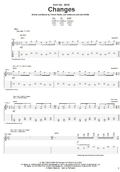 open zoom image for Changes - Guitar TAB, New, Main
