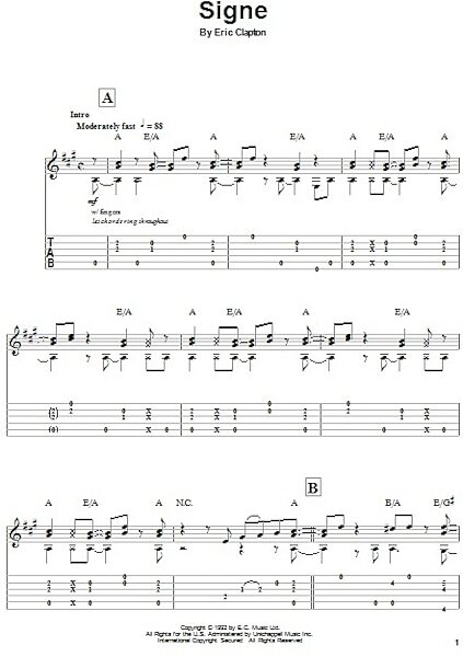 open zoom image for Signe - Guitar Tab Play-Along, New, Main