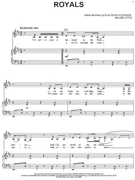 open zoom image for Royals - Piano Vocal, New, Main