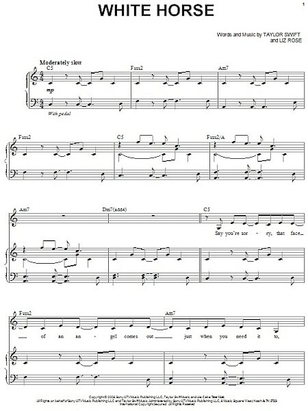 open zoom image for White Horse - Piano Vocal, New, Main