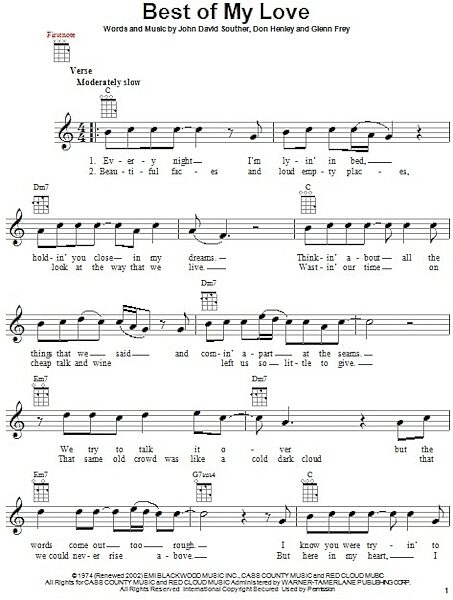 open zoom image for Best Of My Love - Ukulele, New, Main
