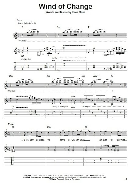 open zoom image for Wind Of Change - Guitar Tab Play-Along, New, Main