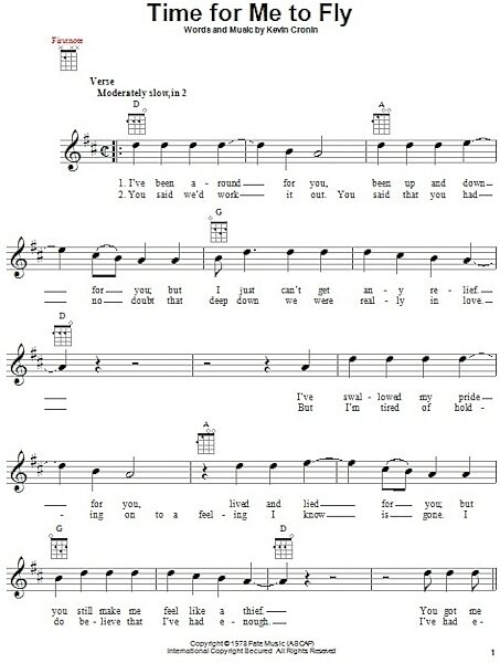open zoom image for Time For Me To Fly - Ukulele, New, Main