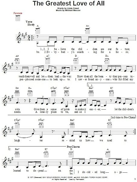 open zoom image for The Greatest Love Of All - Ukulele, New, Main