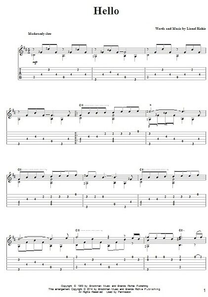 open zoom image for Hello - Solo Guitar, New, Main