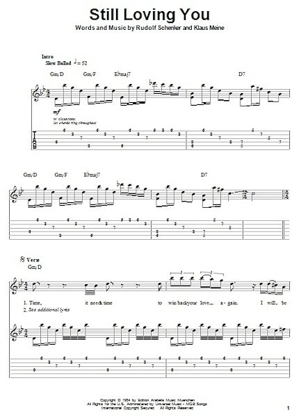 open zoom image for Still Loving You - Guitar Tab Play-Along, New, Main