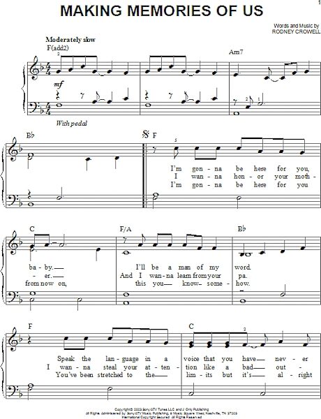 open zoom image for Making Memories Of Us - Easy Piano, New, Main