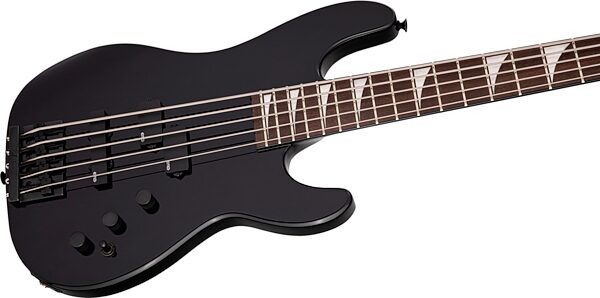 open zoom image for Jackson Ellefson 30th Anniversary CBX V Electric Bass, 5-String, Black, Action Position Back