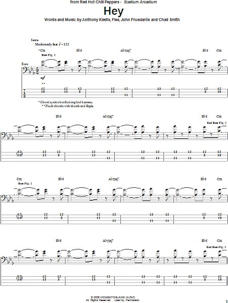 open zoom image for Hey - Bass Tab, New, Main