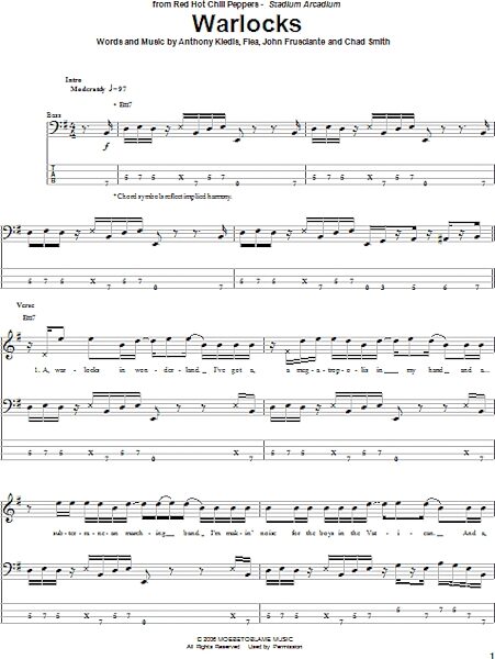open zoom image for Warlocks - Bass Tab, New, Main