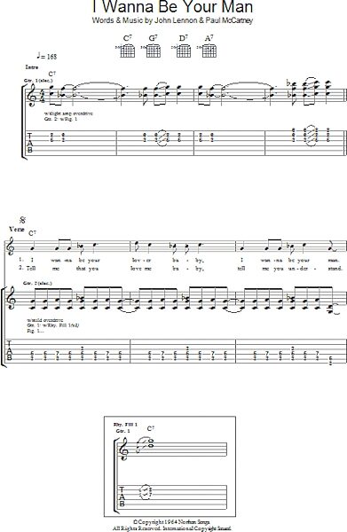 open zoom image for I Wanna Be Your Man - Guitar TAB, New, Main