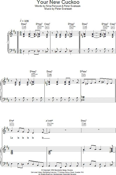 open zoom image for Your New Cuckoo - Piano/Vocal/Guitar, New, Main