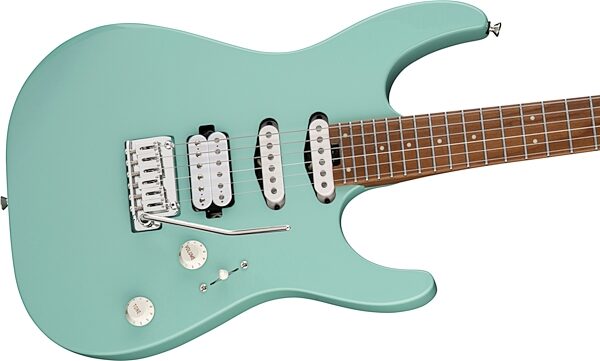 open zoom image for Charvel Rick Graham MJ DK24 Dinky Electric Guitar (with Case), Celeste, Open Box (Very Good), Action Position Back