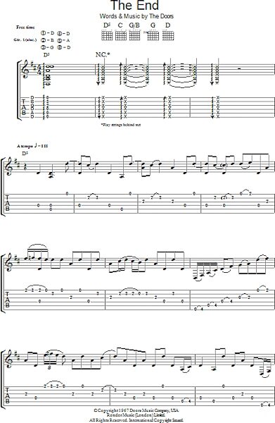 open zoom image for The End - Guitar TAB, New, Main