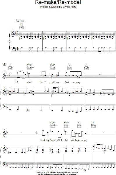 open zoom image for Re-make/Re-model - Piano/Vocal/Guitar, New, Main