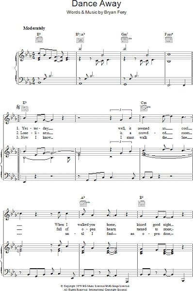 open zoom image for Dance Away - Piano/Vocal/Guitar, New, Main
