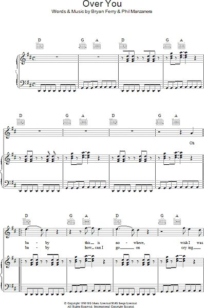 open zoom image for Over You - Piano/Vocal/Guitar, New, Main