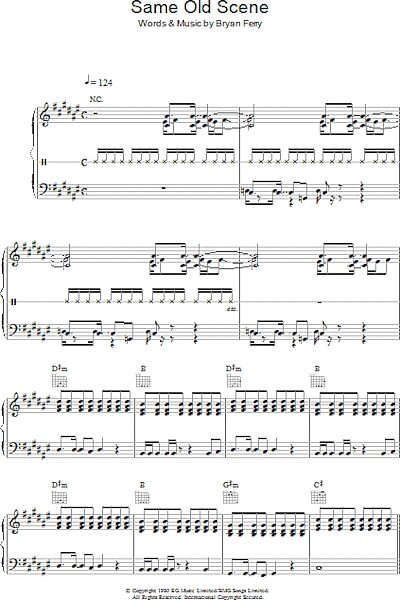 open zoom image for Same Old Scene - Piano/Vocal/Guitar, New, Main