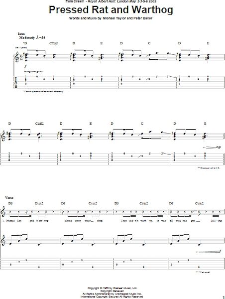 open zoom image for Pressed Rat And Warthog - Guitar TAB, New, Main