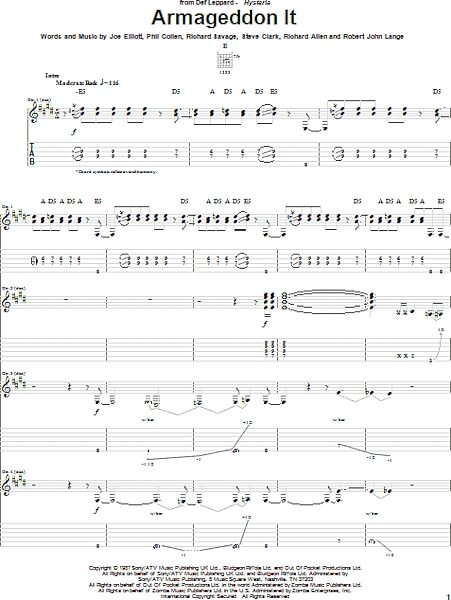 open zoom image for Armageddon It - Guitar TAB, New, Main