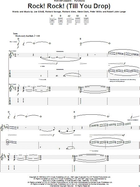 open zoom image for Rock! Rock! (Till You Drop) - Guitar TAB, New, Main