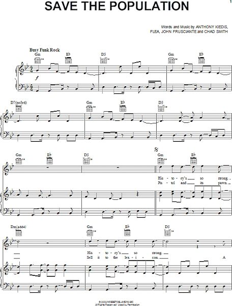 open zoom image for Save The Population - Piano/Vocal/Guitar, New, Main
