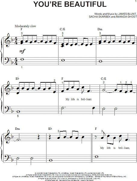 open zoom image for You're Beautiful - Big Note Piano, New, Main