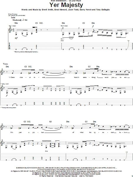 open zoom image for Yer Majesty - Guitar TAB, New, Main