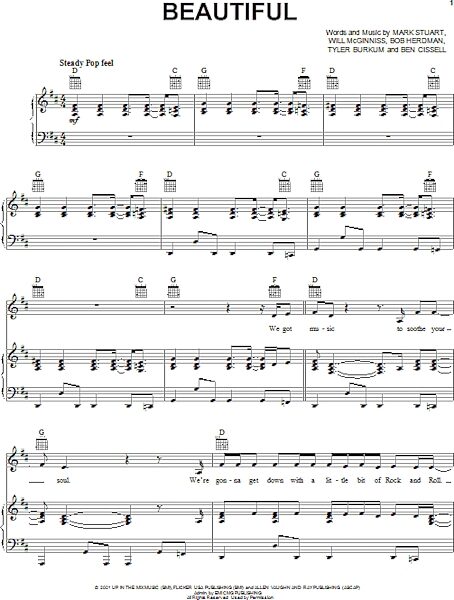 open zoom image for Beautiful - Piano/Vocal/Guitar, New, Main
