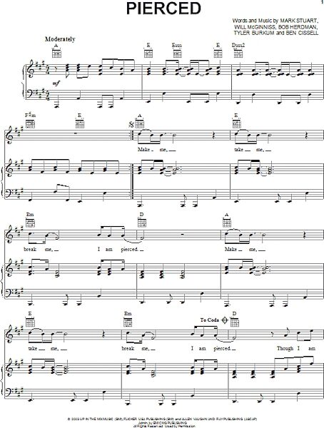 open zoom image for Pierced - Piano/Vocal/Guitar, New, Main