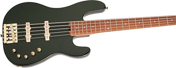 open zoom image for Charvel Pro-Mod San Dimas JJ V Electric Bass, 5-String, Lambo Green, Action Position Back