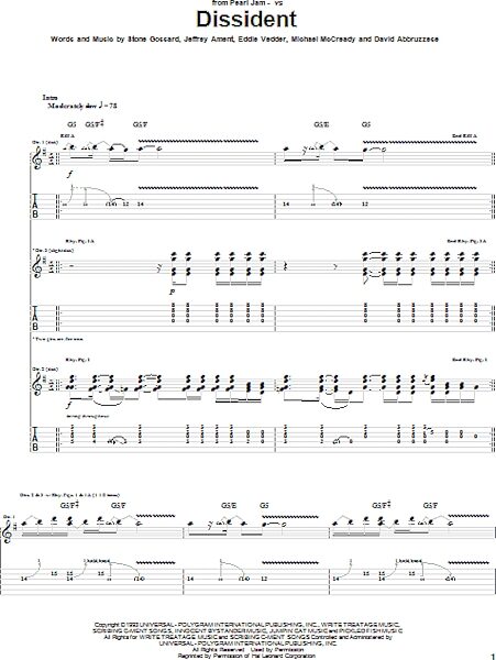 open zoom image for Dissident - Guitar TAB, New, Main