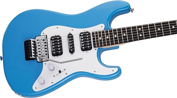 open zoom image for Charvel Pro-Mod So-Cal Style1 SC3 HSH FR Electric Guitar, Robin Egg, Open Box (Like New), Action Position Back