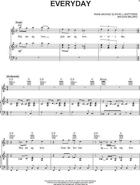 open zoom image for Everyday - Piano/Vocal/Guitar, New, Main