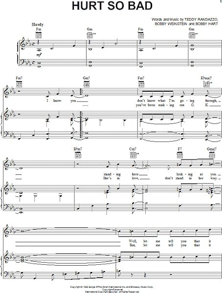 open zoom image for Hurt So Bad - Piano/Vocal/Guitar, New, Main