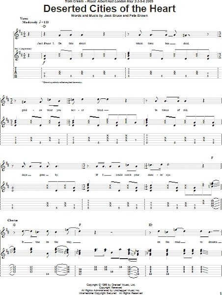 open zoom image for Deserted Cities Of The Heart - Guitar TAB, New, Main