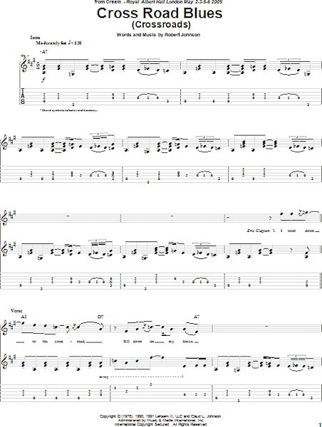 open zoom image for Cross Road Blues (Crossroads) - Guitar TAB, New, Main