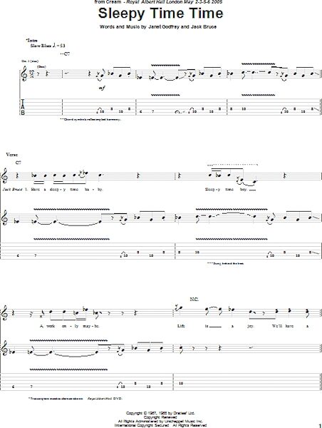 open zoom image for Sleepy Time Time - Guitar TAB, New, Main