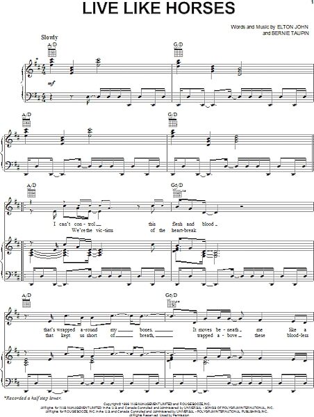 open zoom image for Live Like Horses - Piano/Vocal/Guitar, New, Main